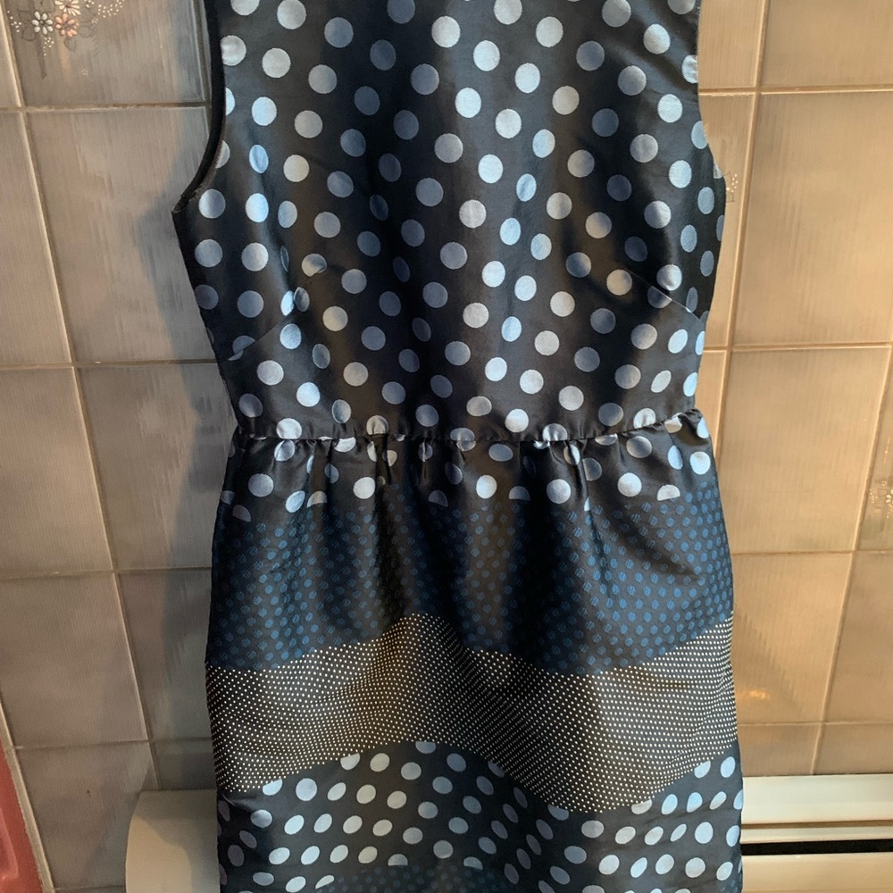 Red Valentino Polka Dot Mini Dress Size 44 Navy and Light Blue 👠